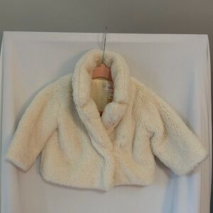 Cat & Jack Baby Faux Fur Jacket - Cream size 3-6m